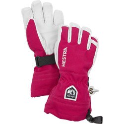 Hestra Army Leather Heli Ski Glove Kids' in Fuchsia